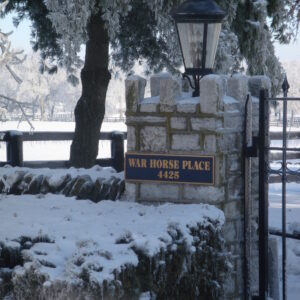 War Horse Place in the Winter - Front Gate